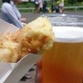 なかむら食堂さん@フクアリTodayのパックンは大好物のちくわサラダ(200円)ψ(`∇´)ψポテサラinちくわの天ぷらはルービーにぴったり!。。でもこれKumamoto名物。。 #sutameshi